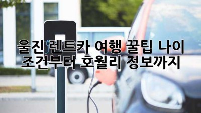 울진 렌트카 여행 꿀팁: 나이 조건부터 호월리 정보까지! 🚗💨
